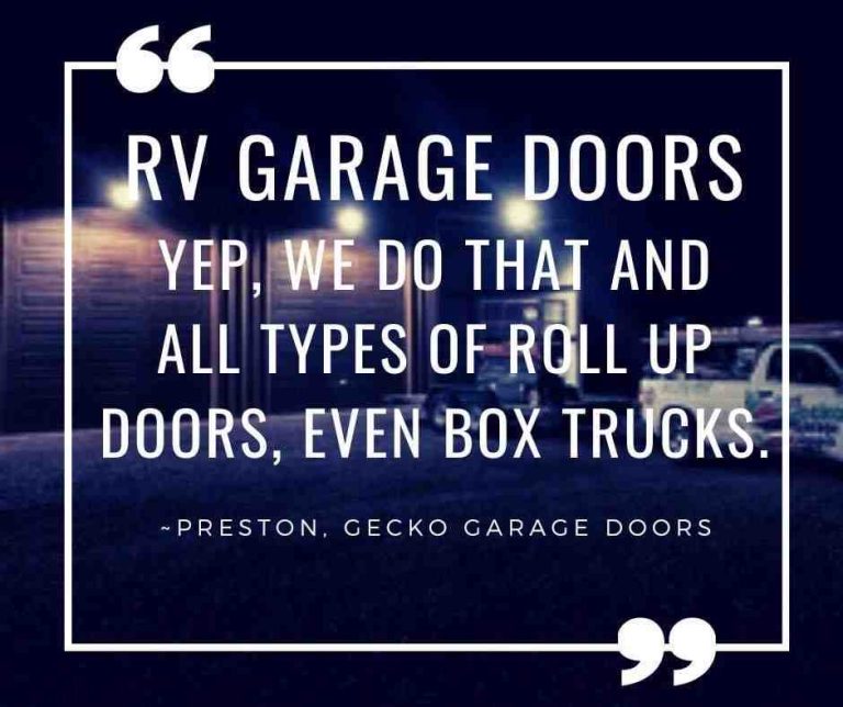 rv garage door repair