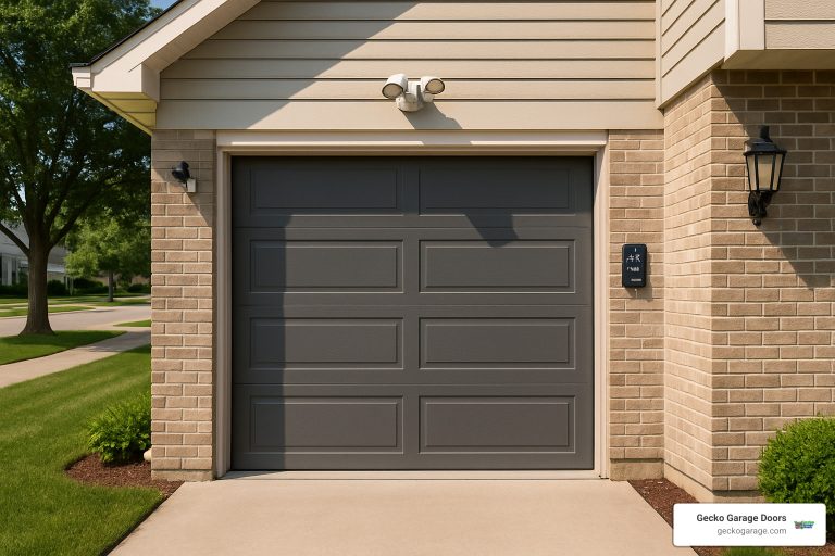 Garage door security features