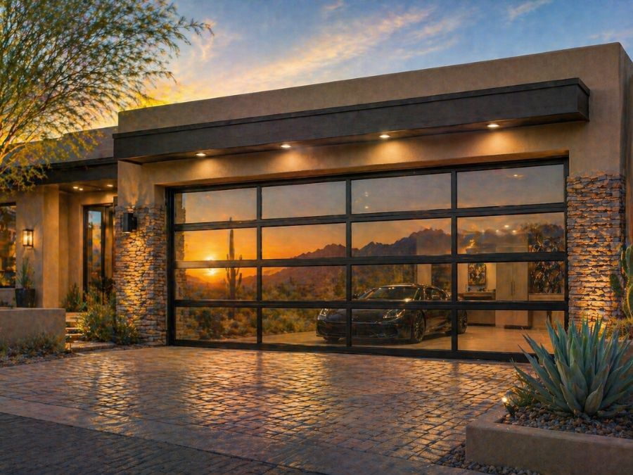 How Do I Maintain A Custom Glass Or Full-View Garage Door In Scottsdale’s Desert Heat?