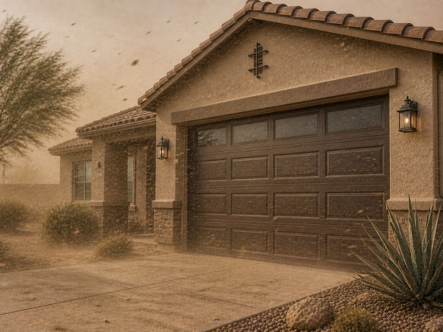 Can Gilbert, AZ Dust Storms Damage My Garage Door?