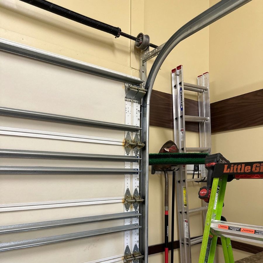 Custom garage door spring system installed at a home in Silverleaf, North Scottsdale.